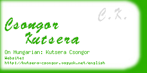 csongor kutsera business card